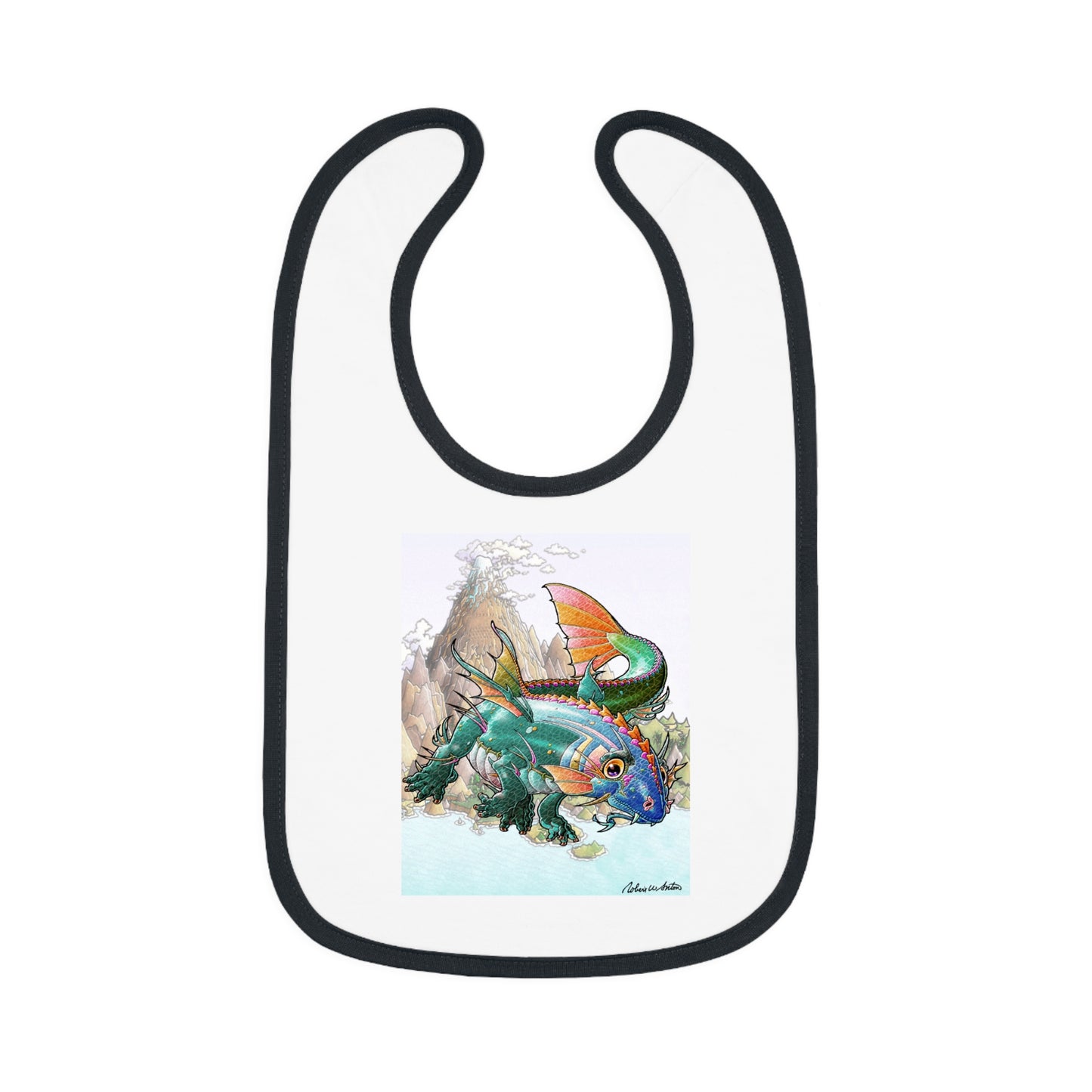 Baby Contrast Trim Jersey Bib (GIL)