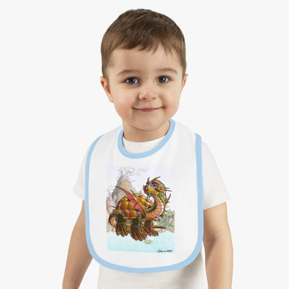 Baby Contrast Trim Jersey Bib (SHELLDON)