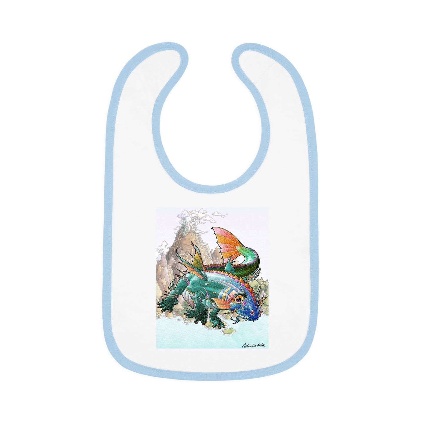 Baby Contrast Trim Jersey Bib (GIL)