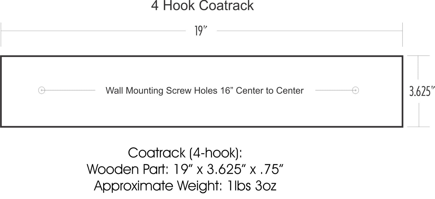 Coat Rack (4-hook) ~ 01