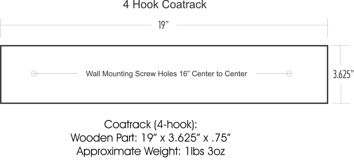 Coat Rack (4-hook) ~ 03